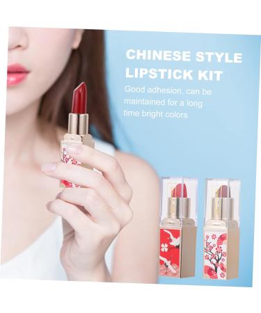 TOVINANNA 6 Pcs Chinese Style Lipstick Moisturizing Lipstick Makeup Lip Gloss Lipstick for Lady Non-stick Cup Lipsticks Lipstick for Women Grey Wigs for Women Vintage Set Shell Plastic - Buy Online on GoSupps.com