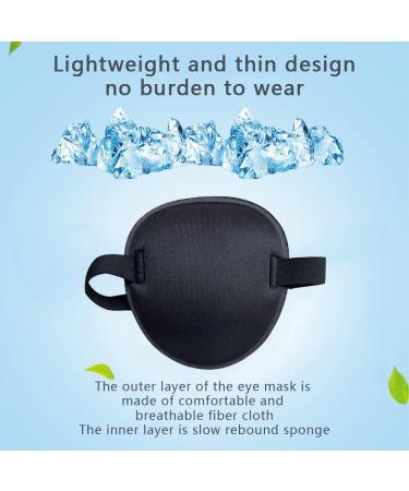 2PCS Adjustable Eye Patches for Adults & Kids - Black Eye Patch for Amblyopia & Lazy Eye | Comfortable Glasses Fit - Buy Online on GoSupps.com