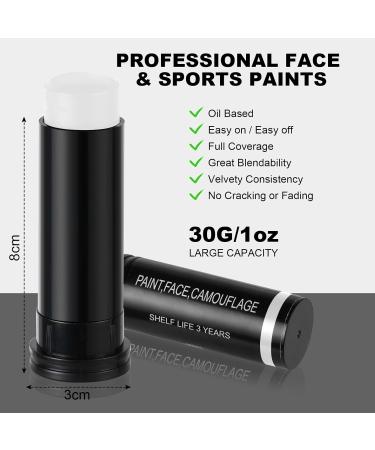  AOMIG Aomig Camouflage Face Painting Body Pencil Stick Face Pencil Stick Army Color Camouflage Face Paint Halloween Makeup (Whit - Buy Online on GoSupps.com