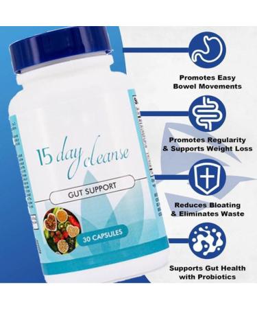15 Day Gut Cleanse & Colon Support | Restore Gut Health Naturally for Men & Women (2 Boxes) - Buy Online on GoSupps.com