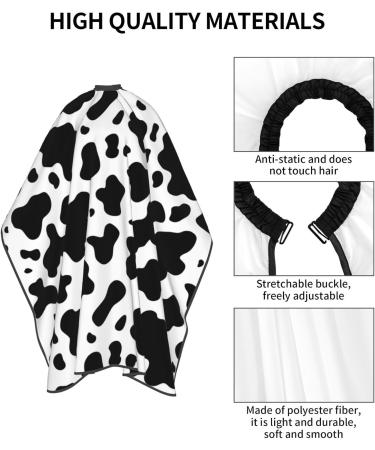 Buy Professional Haircut Cape | Blue Elephants & Cow Print Hairdressing Apron Adjustable Snap Closure - Buy Online on GoSupps.com