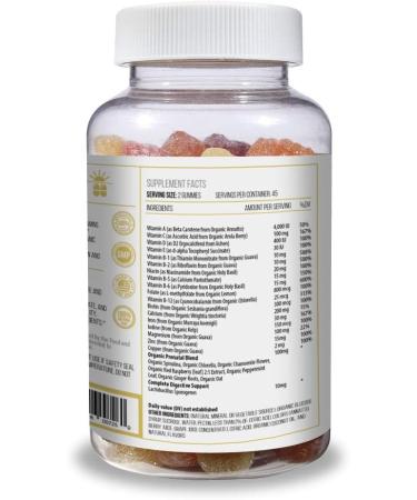 Actif Prenatal Gummies with 25+ Organic Vitamins and Organic Herbal Blend - Non-GMO 100% Vegetarian 90 Count Made in USA - Buy Online on GoSupps.com