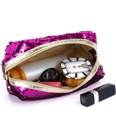 Jawseu Glitter Glossy Black Sequin Pencil Case & Makeup Bag - Big Capacity Travel Wallet for Girls & Women - Buy Online on GoSupps.com