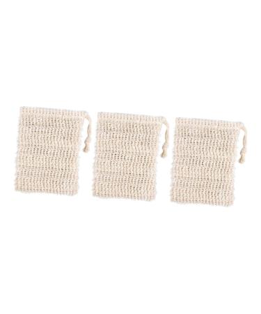 FRCOLOR 9 Pcs Soap Foaming Bag Soap Foaming Net Exfoliating Soap Saver Soap Bag Scrubber Soap Net Pouch Scrubbing Soap Pouch Bath Sponges Drawstring Soap Bag Toiletries Ramie Mesh 1 Count (Pack of 1) Light Yellowx3pcs