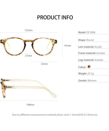 Shop OCCI CHIARI Lightweight Designer Yellow Acetate Reading Glasses for Women | Stylish 3.0 Magnification - Buy Online on GoSupps.com