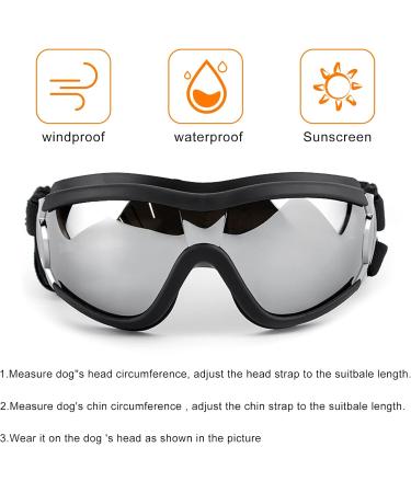 Dog Glasses | Waterproof & Windproof UV Protection for Small & Medium Dogs | Adjustable Fashionable Anti-Fog Design (Black) - Buy Online on GoSupps.com