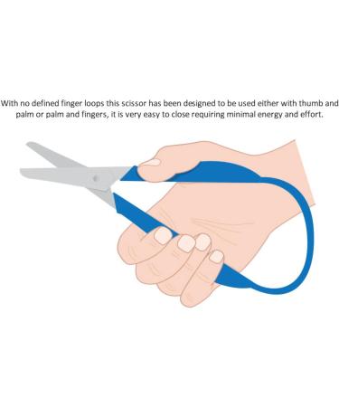 PETA Easi-Grip Scissors - Stainless Steel and Polymer Loop Handle - Self Opening Scissors - Ergonomic Grip to Increase Stability - Ideal for Scissor Skills Development and People with Weak Grip or Poor Hand Strength - 45mm Rounded Blade - Buy Online on GoSupps.com