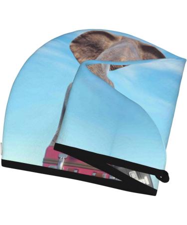 Elephant Microfiber Hair Towel Wrap - Super Absorbent Coral Velvet for Long Curly & Thick Hair | Quick Dry Hair Cap - Buy Online on GoSupps.com
