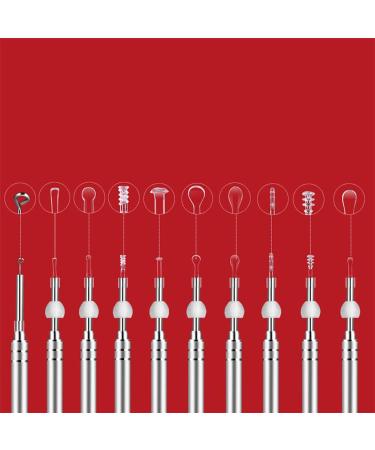 Jiusion 9PCS Metal Ear Spoon Set for Otoscope - Spiral Ear Pick for Adults & Children - Buy Online on GoSupps.com