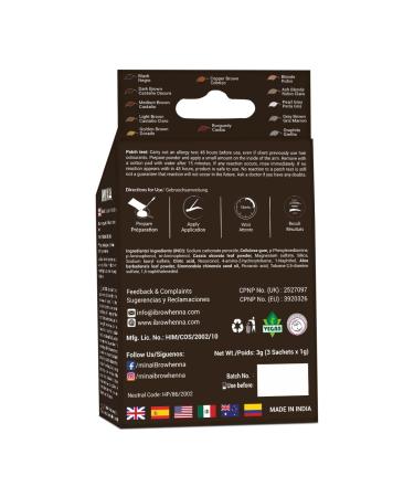 MinaiBrow Tint Kit Dark Brow - Natural Brow Tinting Powder & Stain Remover | Smudge Proof Easy Application for Perfect Brows - Buy Online on GoSupps.com
