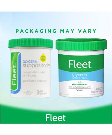 5 Packs of Fleet Adult Glycerin Suppositories (50ct) - Fast-Acting Relief - Buy Online on GoSupps.com