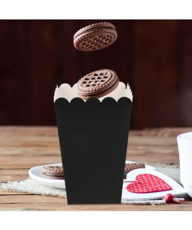 Alipis 50Pcs Popcorn Boxes Disposable Popcorn Buckets Paper Popcorn Tubs Greaseproof Popcorn Containers for Movie Theater Night Parties 250g Black - Buy Online on GoSupps.com