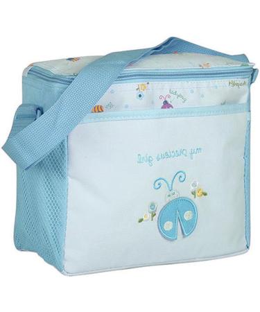 FakeFace Oxford Fabric Cartoon Baby Diaper Bag 4 Pack Stylish & Practical Mother Nappy Bag with Bottle Holder Blue - Buy Online on GoSupps.com