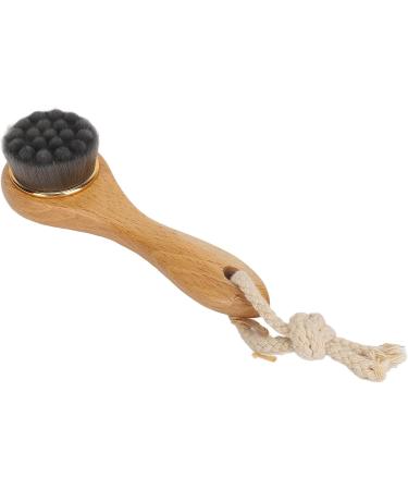 Manual Facial Cleansing Brush Lanyard Blackhead Removal Wooden Manual Face Scrubber Brush with Long Handle Super Soft Home Use for Sensitive Skin - Buy Online on GoSupps.com