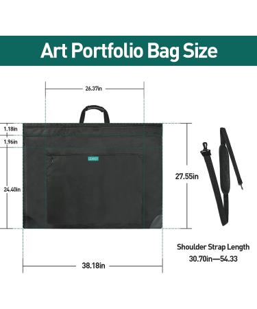 GFANSY Art Portfolio Tote Bag 24x36 | Soft Folder for Artwork | 600D Oxford Artist Case with 3 Storage Bags & Shoulder Strap - Buy Online on GoSupps.com