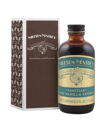 Nielsen-Massey Tahitian Pure Vanilla Extract, with gift box, 4 oz 4 Fl Oz (Pack of 1)