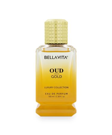 Bella Vita Luxury Men Oud Gold Eau De Parfum Intense Liquid Perfume With Caramel Orris Rose Jasmine |Woody Long Lasting Edp Fragrance Scent 100 Ml