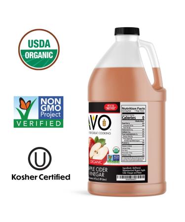 AVO Organic Non-GMO Apple Cider Vinegar with the Mother - 64 FL Oz | Raw, Unfiltered, Unpasteurized, All Natural Ingredients - Buy Online on GoSupps.com
