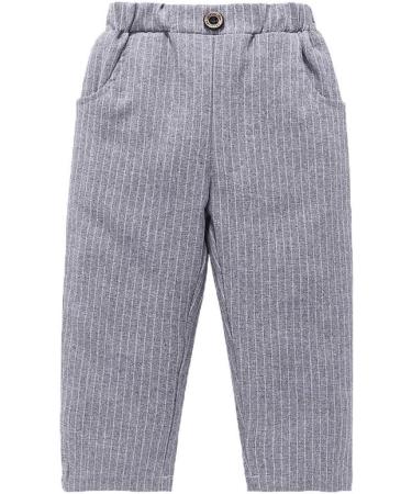 AmzBarley Boys Gentlemans Outfit Suit | Long/Short Sleeve Shirt, Pants, Vest, Bowtie | Birthday Party Tuxedo Rompers | Grey | Size 3-4 Years - Buy Online on GoSupps.com