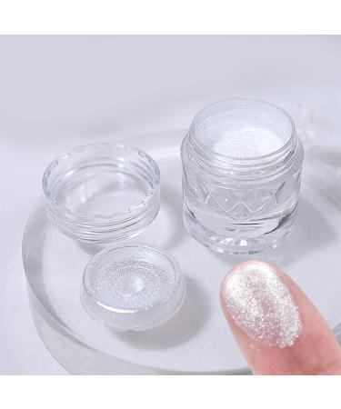 AJTUTUS White Powder Shimmered Pigment Powder Mirrored Effect s Art Powder for Manicures Decorations - Buy Online on GoSupps.com