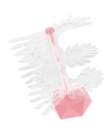 minkissy Spiral Nail Color Display Stand Nail Display Stand Holder Spiral Nail Practice Holder Nail Sample Sticks Nail Practice Stand Nail Tips Display Stand Decorate Acrylic Modeling 6.2x6.2cm Pink