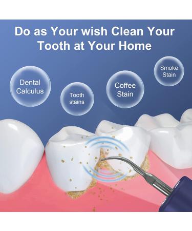 Teeth Cleaning Kit with LED Light - 4 Replaceable Heads, Oral Mirror, 3 Modes Dental Care - Home Whitening Tools Navy Blue - Buy Online on GoSupps.com