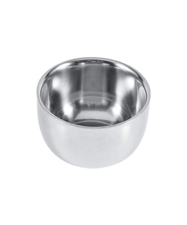 Shalling bowl two-layer shaving foam bowl peel made of stainless steel easy to clean not easy to rust shaving foam mugs for hairdressing shops and men