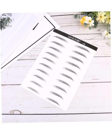  VINTORKY 2 Pairs Simulation Eyebrow Stick On Eyebrow Stencil Beauty Eyebrow Stickers Hair-Eyebrow False Eyebrow Sticker 3D Waterproof - Buy Online on GoSupps.com