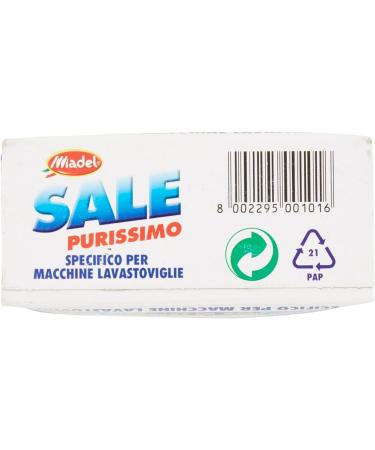 Pacchi Convenienza Pure Salt Granular Salt Eliminates Limescale by Sanitizing Specific for Dishwasher Machines 1 kg Powder Fragrance Free (Pack of 6) - Buy Online on GoSupps.com