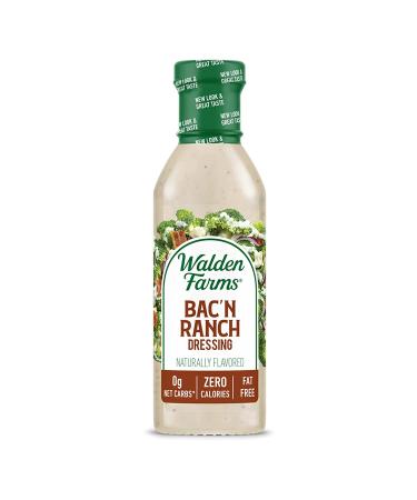 Walden Farms Bacon Ranch Dressing 12 oz - Sugar Free, 0g Net Carbs, 2 Pack 12 Fl Oz - Buy Online on GoSupps.com