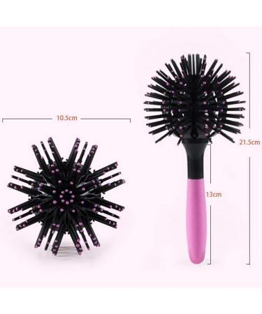 Aaiffey 3D Round Hair Brush for Women - 360 Degree Styling for Thick Curly Hair - Detangling Hairbrush for Wet and Dry Hair - Cows Print - Buy Online on GoSupps.com
