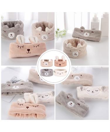 Beaupretty 4-Piece Plush Spa Headband Set | Soft Microfiber Cartoon Hair Bands for Beauty & Skincare - Buy Online on GoSupps.com