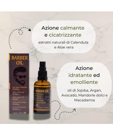  Leucosia Phytocosmetics BARBER OIL - After Shave Oil - Soothing nourishing refreshing firming and hydrating for facial skin after shaving. 100% natural. - Buy Online on GoSupps.com