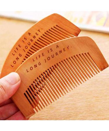 1Pcs Natural Peach Wood Comb - Head Massage & Hair Care Beauty Tool | V4U7 - Buy Online on GoSupps.com