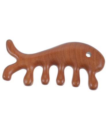 Beavorty 5-in-1 Fish-Shaped Wooden Massage Comb for Scalp Portable Wide Tooth Hair Tool - Perfect for Men - Buy Online on GoSupps.com