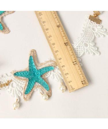 Lurrose Starfish Pearl Headband | Elastic Lace Hairband for Girls & Women - International Shipping Available - Buy Online on GoSupps.com