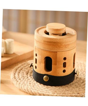 Lurrose Smoke-Free Moxibus Tube & Moxa Gel Burner Tool | Wooden Moxibustion Pot & Bamboo Pipe for Home Use - Buy Online on GoSupps.com