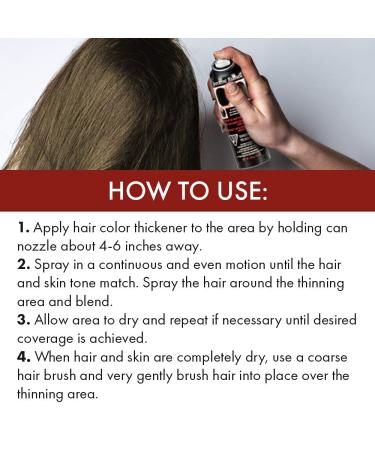 Jerome Russell Spray-on Color Dark Brown Hair Thickener for Fine and Thinning Hair Conceals Bald Spots Grey Hair Hides Root Re-growth and Cover Hair Extension Tracks Works for Men and Women 3.5 oz - 2 Pack - Buy Online on GoSupps.com