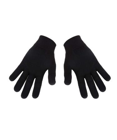 EXPER Men's Large Moisturizing Gloves with Gel Lining - Dry Hands Treatment Hydrating Cracked Hand Healing Gloves - Repair Rough  Chapped Skin Overnight (Black)