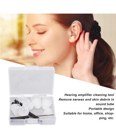 Silicone Hearing Amplifier Dome & Cleaning Brush Set | Earplug Ventilation Brush for Optimal Hearing Aid Care - Buy Online on GoSupps.com