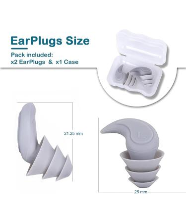 Silicone Sleeping Earplugs - Reusable Waterproof Noise Reduction | Portable Box for Hearing Protection at Festivals Music Learning & Work - Buy Online on GoSupps.com