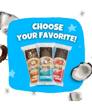 Berrilys Organic Energy Bar with Coconut 1.6oz x 15 Bars | USDA Organic Certified | Kids' Snack without Pesticides, Additives, or GMOs - Buy Online on GoSupps.com
