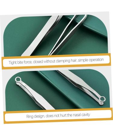 Beaupretty Stainless Steel Nose Hair Trimmers - Precision Round Nose Tweezers for Men | Multi-Purpose Beard & Nasal Hair Removal | 2 Pack - Buy Online on GoSupps.com