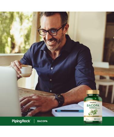 Piping Rock Bacopa Monnieri Supplement | 180 Capsules | Herbal Extract |Non-GMO & Gluten Free - Buy Online on GoSupps.com