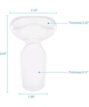 2 Pair Silicone Heel Protector - Gel Heel Cups & Cushions for Plantar Fasciitis Relief | Best Heel Pads for Comfort & Pain Support - Buy Online on GoSupps.com