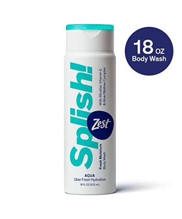Zest Splish Aqua Body Wash 18 Oz - Refreshing Hydration for Clean Skin - Buy Online on GoSupps.com
