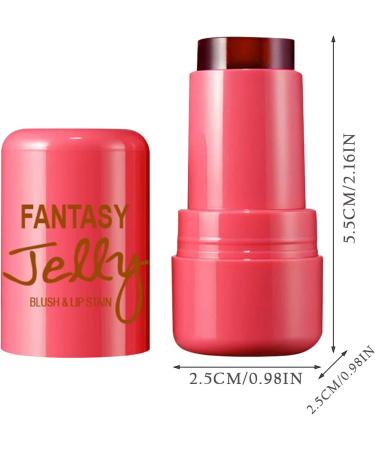 Milk Jelly Blush Milk Makeup Jelly Tint Milk Cooling Water Jelly Tint Milk Blush Stick Jelly Lip Tint Lip And Cheek Stain Sheer Natural Long-Lasting Multi Use Makeup Blush Stick (Red(2) 0.98 2.16 inch) Red(2) 1 count (Pack of 1) - Buy Online on GoSupps.com