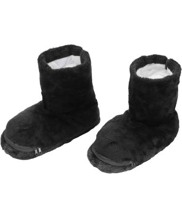 Electric USB Heating Shoes for Men & Women - Plush Soft Slip Resistant Washable Warm Heated Shoes (Black Sizes 36-46) - Buy Online on GoSupps.com