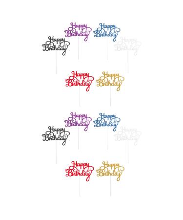 LIANRISES 12pcs Happy Birthday Cake Topper 6 Colors Personalised Cupcake Toppers Happy Birthday Topper Cake Toppers for Boys Happy Birthday Cake Toppers - Buy Online on GoSupps.com