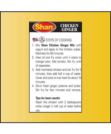 Shan Chicken Ginger 50g - Authentic Pakistani Spice Mix (Pack of 1) - Buy Online on GoSupps.com